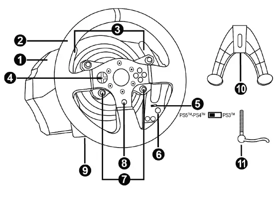 Thrustmaster T150 RS Racing Wheel with PS5 games - 1