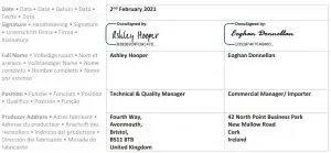 FIG 24 DECLARATION OF CONFORMITY