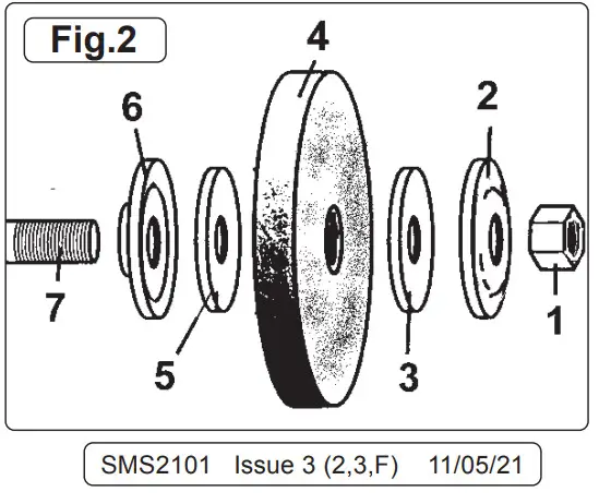 SEALEY SMS2101 Ø200MM Sharpener with Honing Wheel - Figure 3