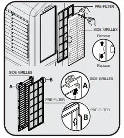 Hatari AC Turbo1 Air Cooler - Pre-filter (SIDE)