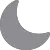 Crescent moon to show that a message is muted.