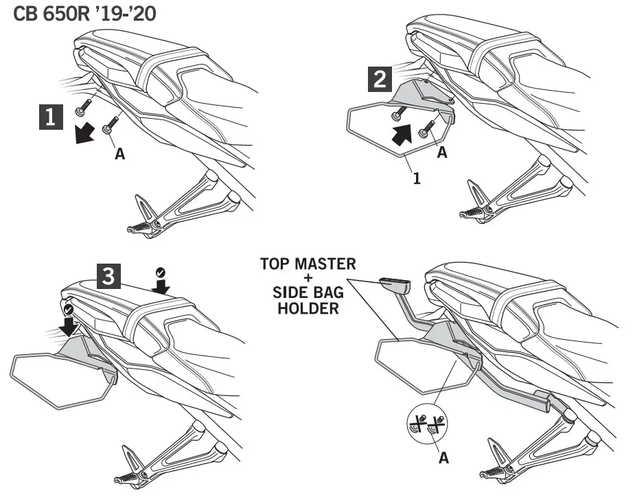 SHAD H0CR61SE Honda CB 650R '19-'21 Kit Side Bag Holder - 1