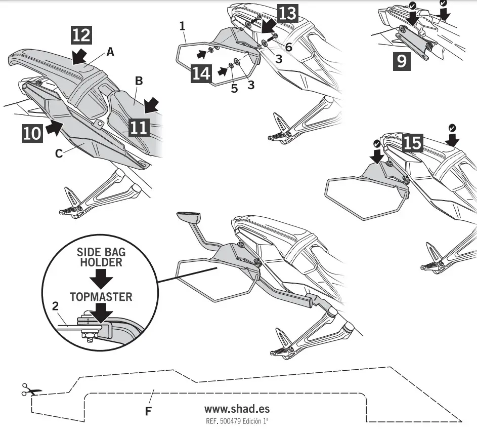 SHAD H0CR61SE Honda CB 650R '19-'21 Kit Side Bag Holder - 3
