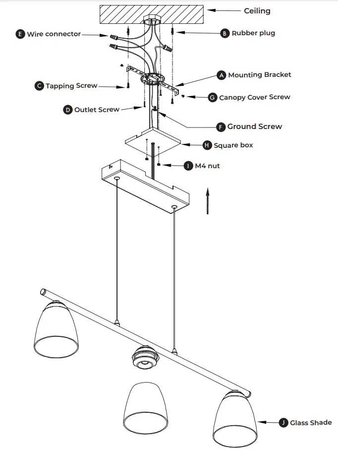 VONN-VAC3293-36-Inch-3-LightIntegrated-LED-Black-Linear-Chandelier-Lighting-Fixture-fig4
