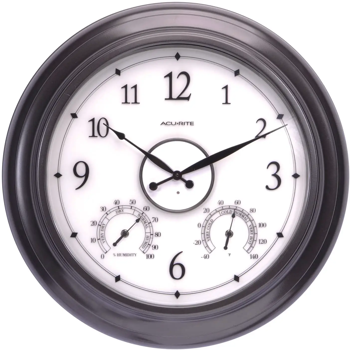 Acurite 75133m Illuminated Indoor Or Outdoor Clock With Temperature & Humidity Instruction Manual