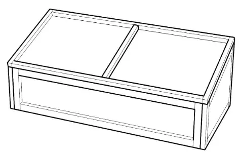 HANOVER 986CF0102-CDR 39-Inch Wooden Portable Cold Frame Mini-Greenhouse