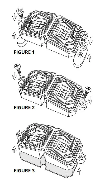 OPT7 AURA Photon White Rock Light Kit Instruction Manual - Fig 1,2,3