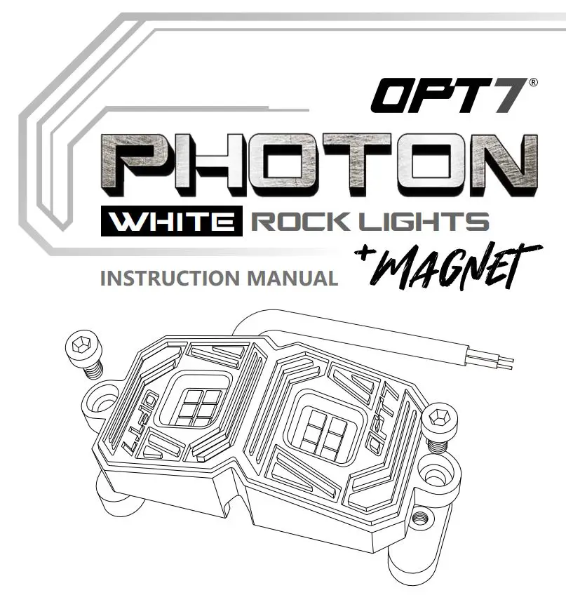 OPT7 AURA Photon White Rock Light Kit Instruction Manual