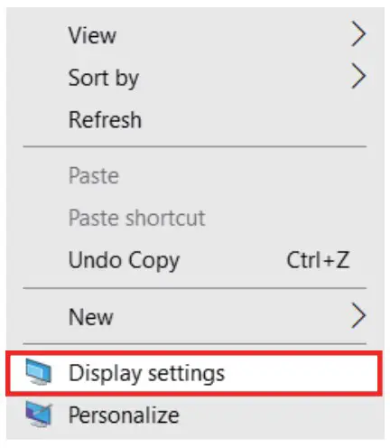 Display settings