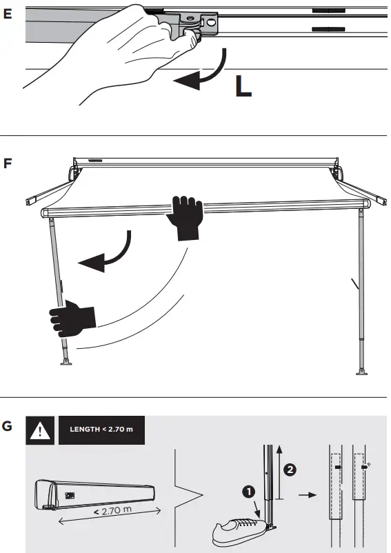 THULE 303013 Roll Up Box Awning 3.00m Anthracite Black-fig10