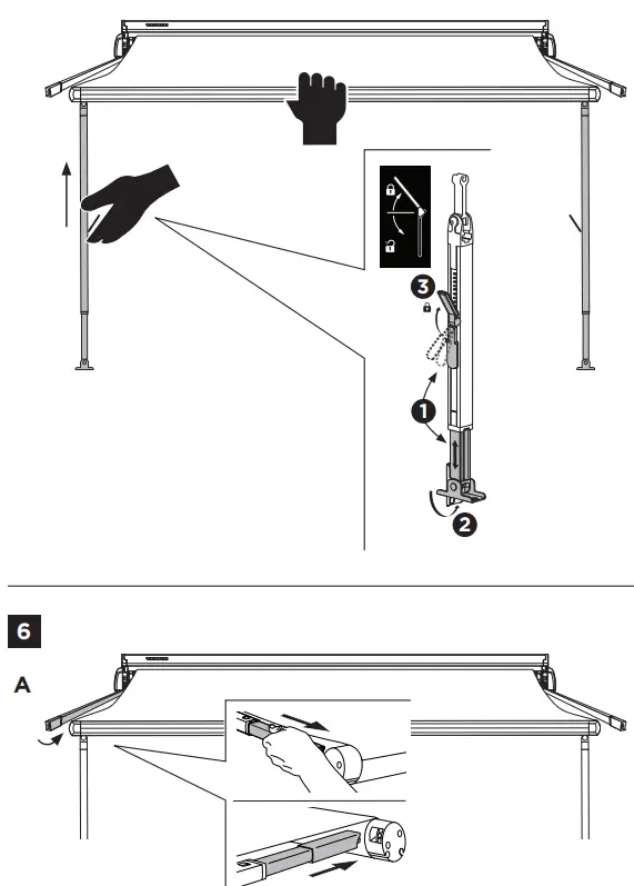 THULE 303013 Roll Up Box Awning 3.00m Anthracite Black-fig11