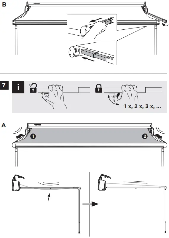 THULE 303013 Roll Up Box Awning 3.00m Anthracite Black-fig12