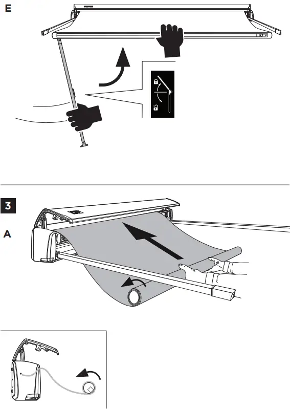 THULE 303013 Roll Up Box Awning 3.00m Anthracite Black-fig16
