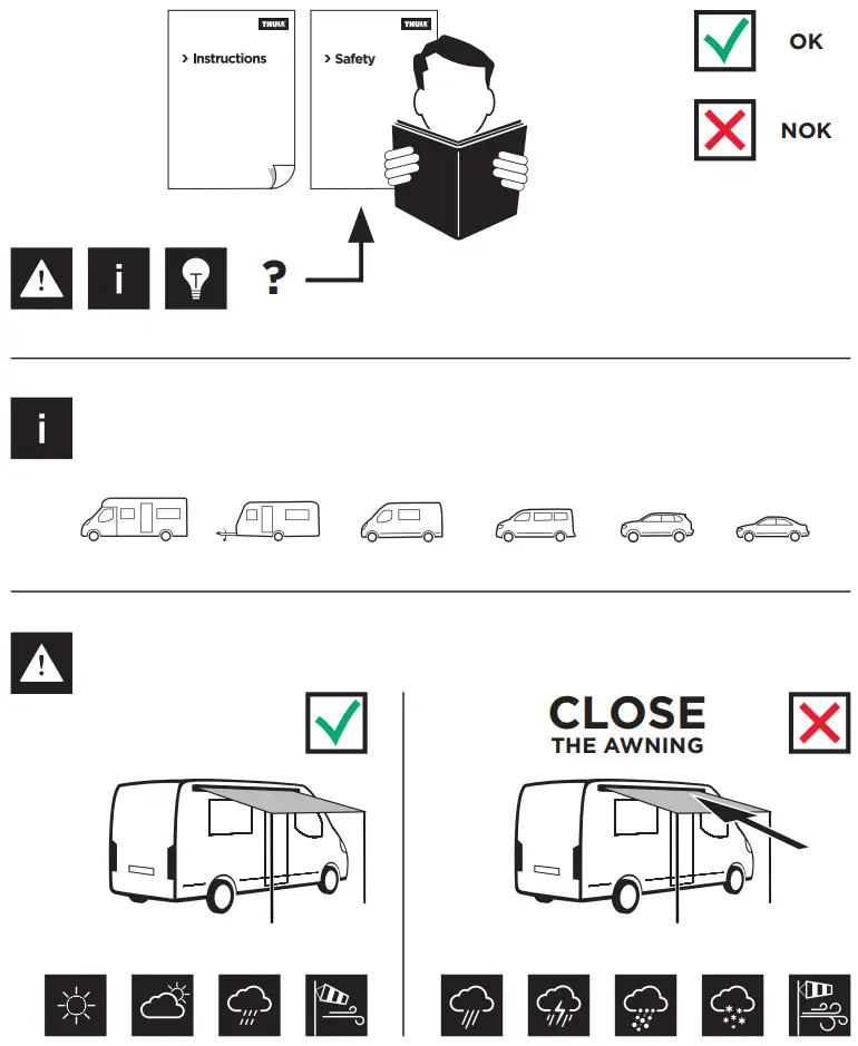 THULE 303013 Roll Up Box Awning 3.00m Anthracite Black-fig2