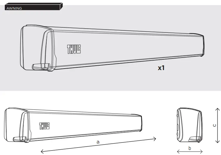 THULE 303013 Roll Up Box Awning 3.00m Anthracite Black-fig4
