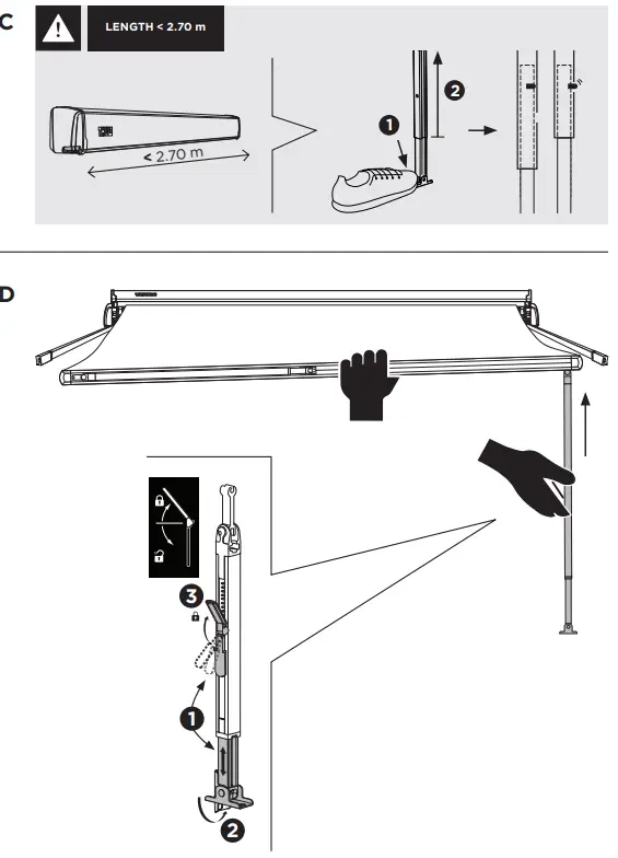 THULE 303013 Roll Up Box Awning 3.00m Anthracite Black-fig9