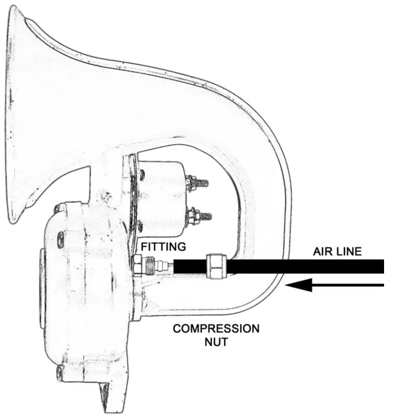 VIXEN HORNS VXO8705 1101 Full Train Air Horn System Kit - AIR LINE
