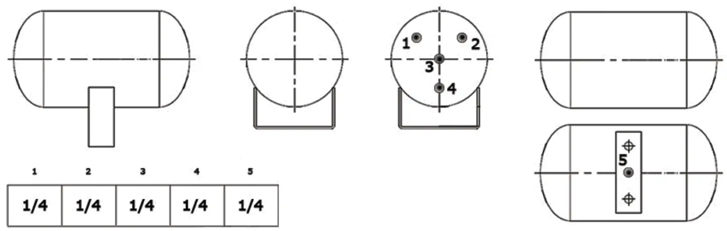 VIXEN HORNS VXO8705 1101 Full Train Air Horn System Kit - PORT LOCATIONS