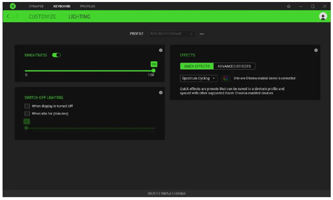RAZER RZ03 Cynosa Chroma RU Keyboard Gaming - Lighting