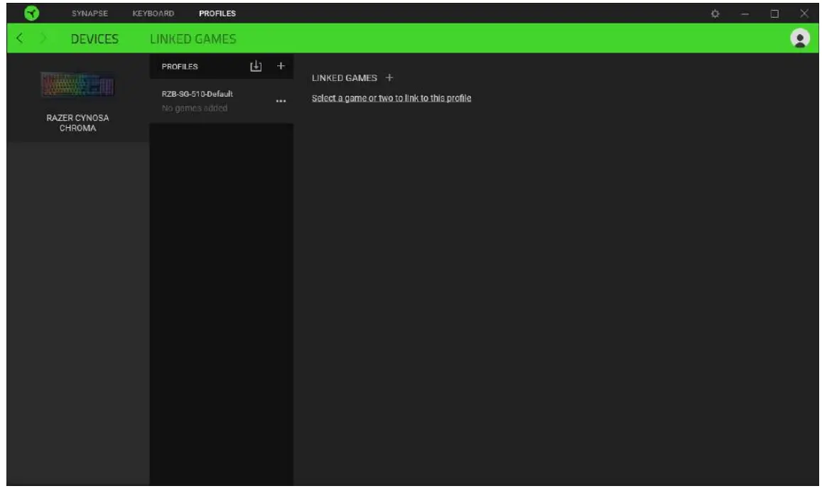 RAZER RZ03 Cynosa Chroma RU Keyboard Gaming - PROFILES TAB