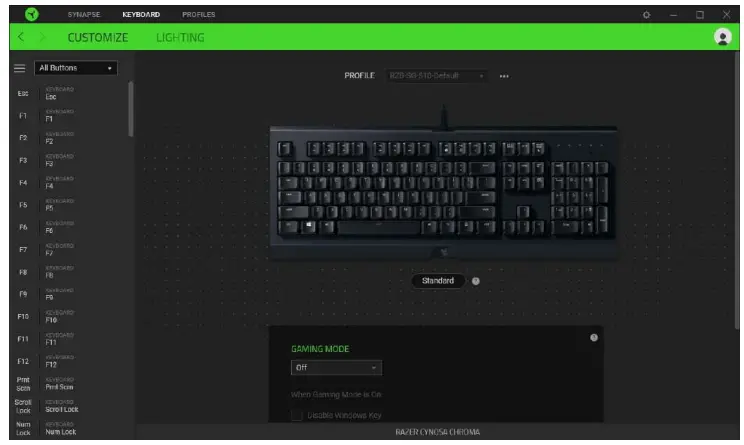 RAZER RZ03 Cynosa Chroma RU Keyboard Gaming - Sidebar