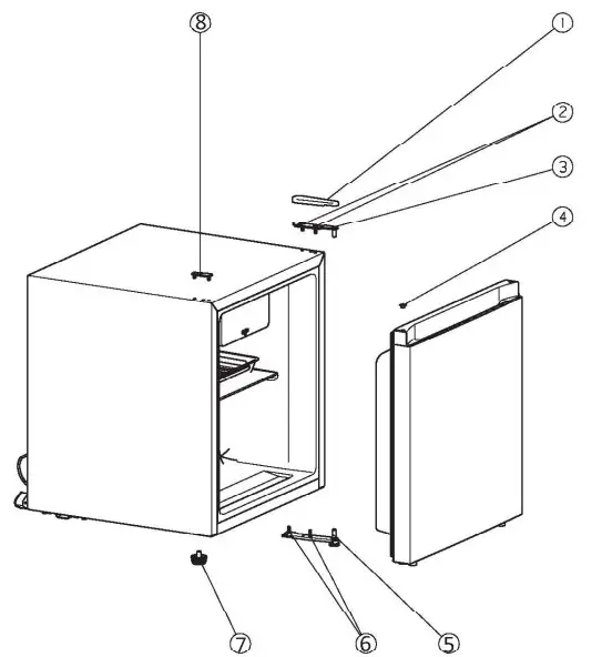 Reversal Refrigerator Door