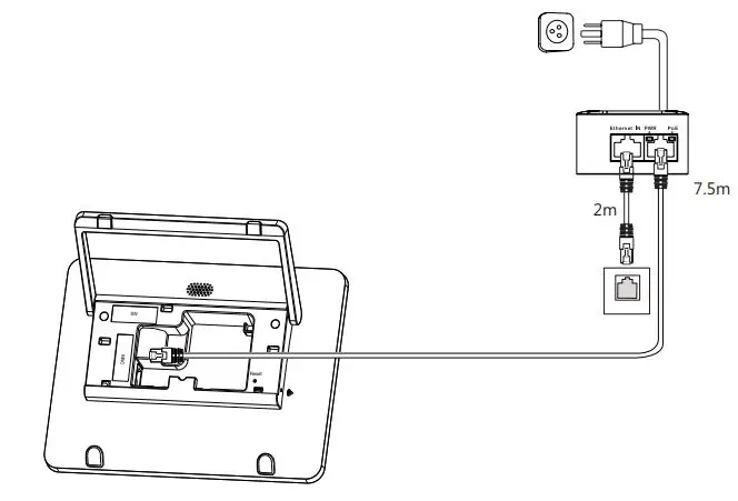 Yealink Collaboration Touch Panel CTP18 User Guide - Connect the CTP18 to PoE Adapter