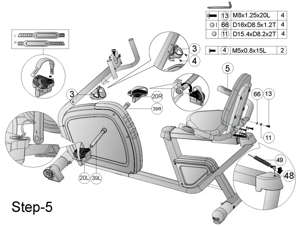 BodyMax CVEB2710 60 Recumbent Bike - STEP5