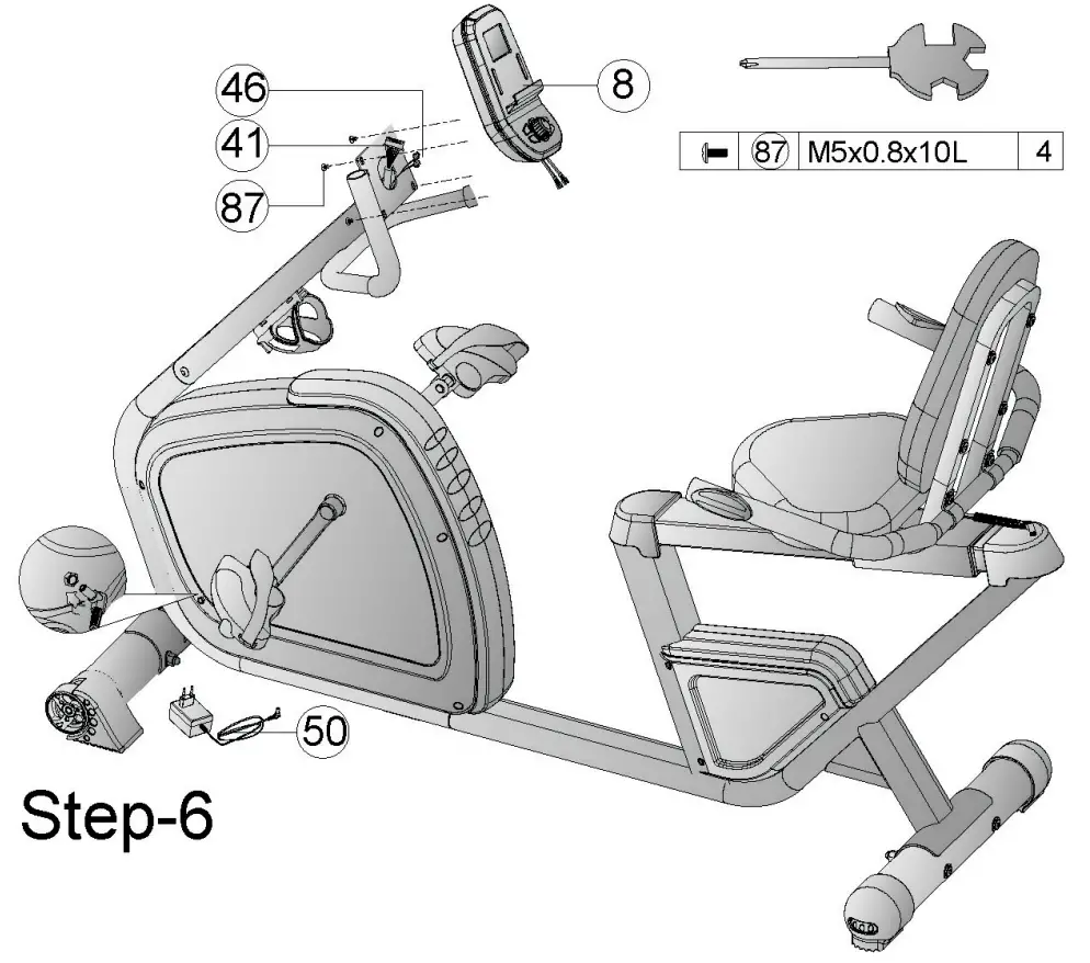 BodyMax CVEB2710 60 Recumbent Bike - STEP6