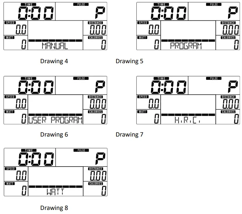 BodyMax CVEB2710 60 Recumbent Bike - WORKOUT SELECTION