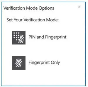 FIG 4 Verification Mode Options