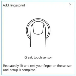 FIG 6 Add Fingerprint