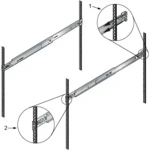 ARISTA 7050 Series Rack Mounting the Switch - Assembling the Rails onto the Equipment Rack 3
