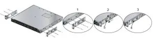 ARISTA 7050 Series Rack Mounting the Switch - Attaching Mounting Brackets to the Chassis 3