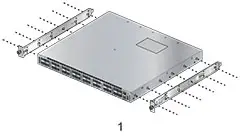 ARISTA 7050 Series Rack Mounting the Switch - Attaching Mounting Brackets to the Chassis 4