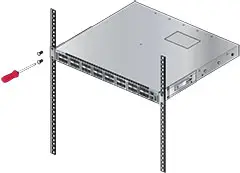 ARISTA 7050 Series Rack Mounting the Switch - Inserting the Switch into the Rack