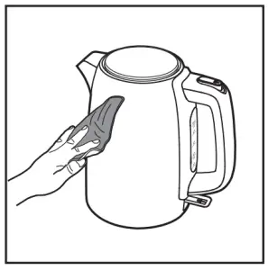 Cleaning the kettle and the base