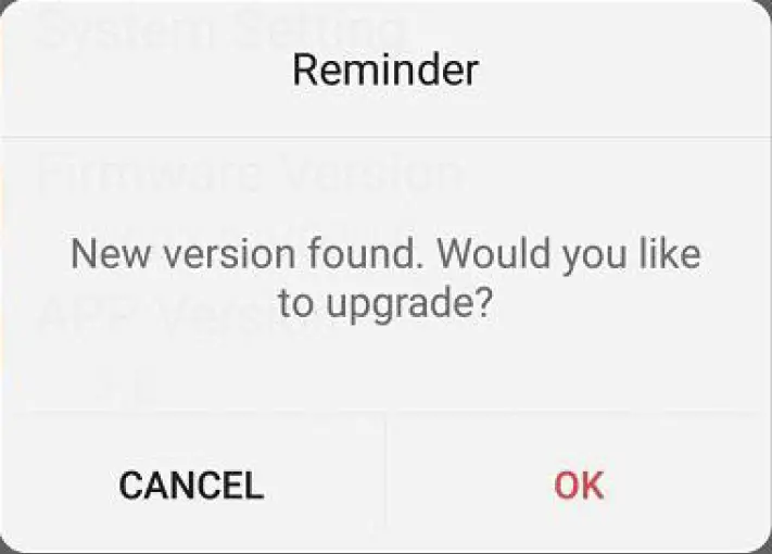 Firmware Update or Device Upgrade