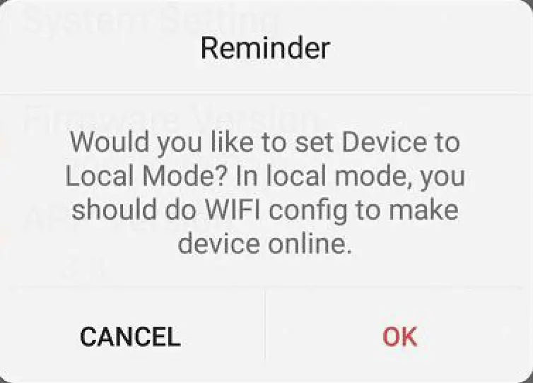 Set Local Mode or Set Device Local Mode