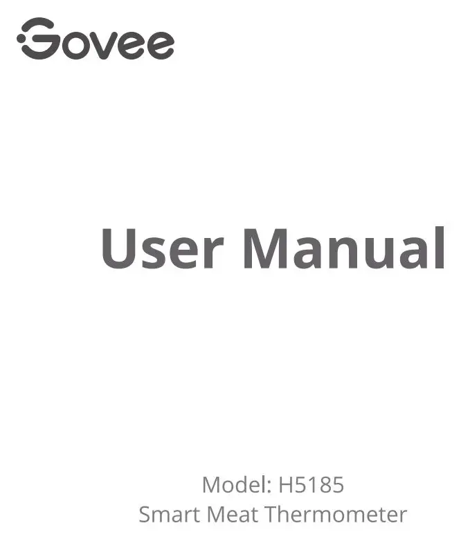Govee H5185 Smart Meat Thermometer User Manual