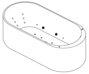 Bath Tubs HNBS OVLFS BLISS Massage Bathtub