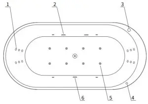 Bath Tubs HNBS OVLFS BLISS Massage Bathtub - Product Description