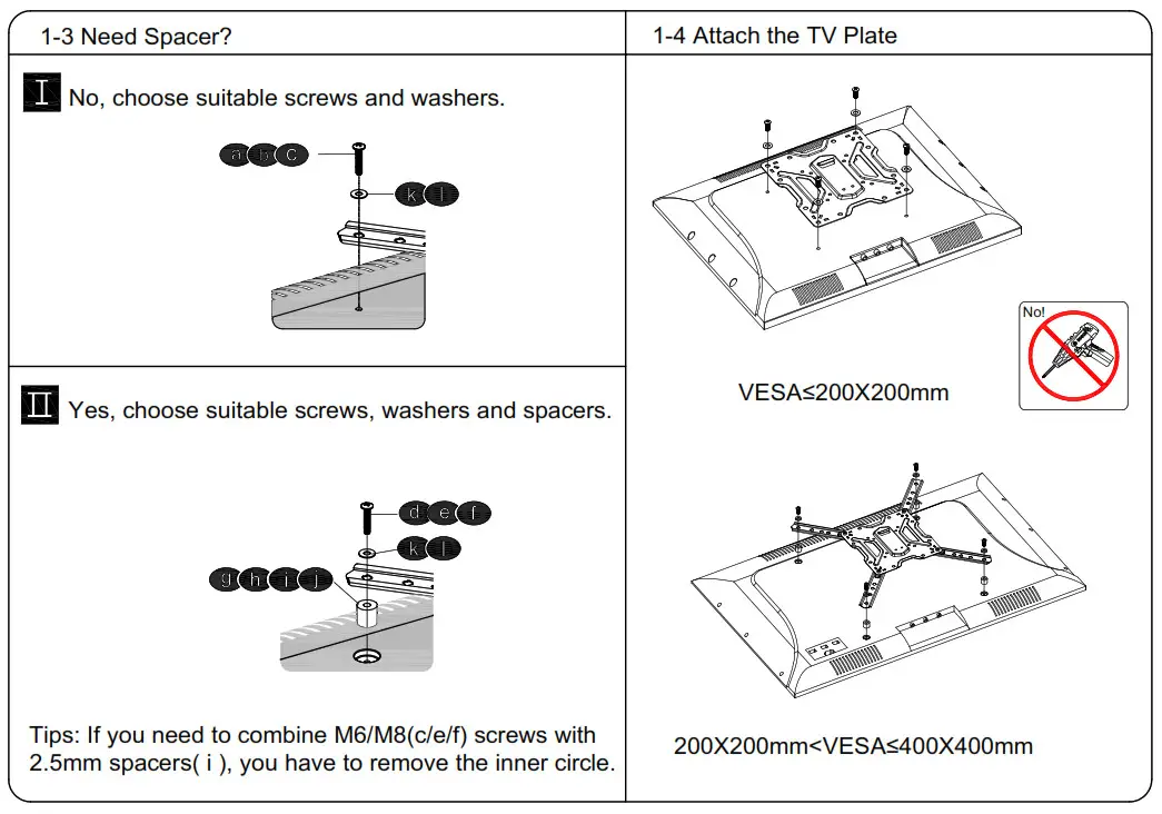 USX-MOUNT XMM006-1 - Select TV Screws 2