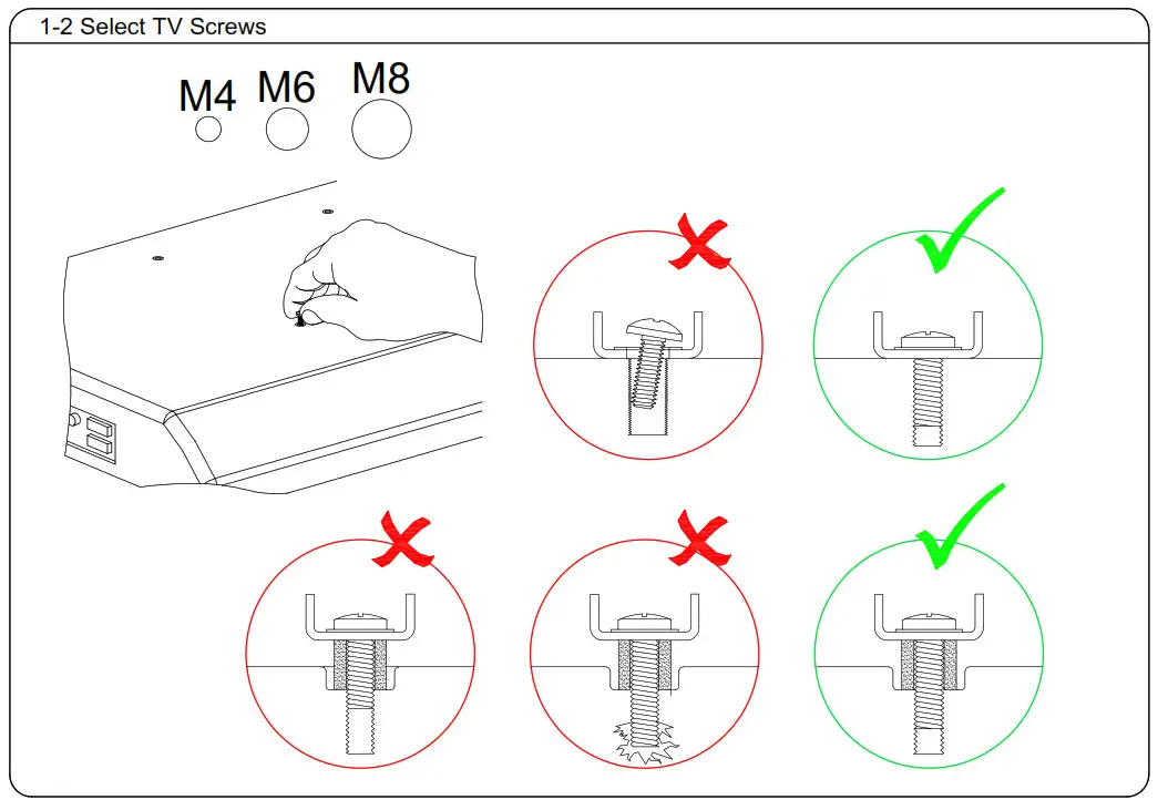 USX-MOUNT XMM006-1 - Select TV Screws