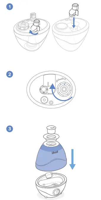levoit Ultrasonic Cool Mist Humidifier - Reassembling