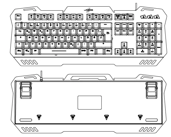 URaGe 186070 EXODUS 450 Metal Keyboard fig 1