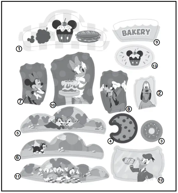 vtech 543900 Go Go Smart Wheels Mickey Mouse Café - LABEL