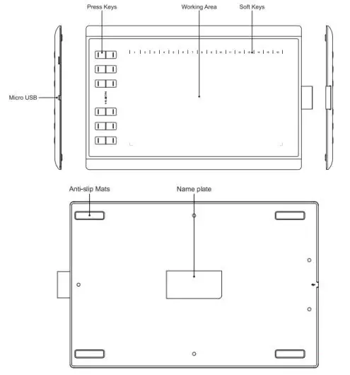 HUIOON Battery-free Pen Tablet - Product and accessories 1