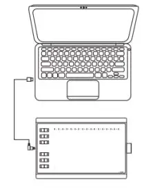 HUIOON Battery-free Pen Tablet - Tablet Connection