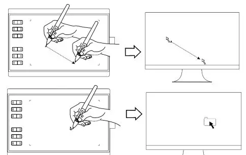 HUIOON Battery-free Pen Tablet - Using the pen 2